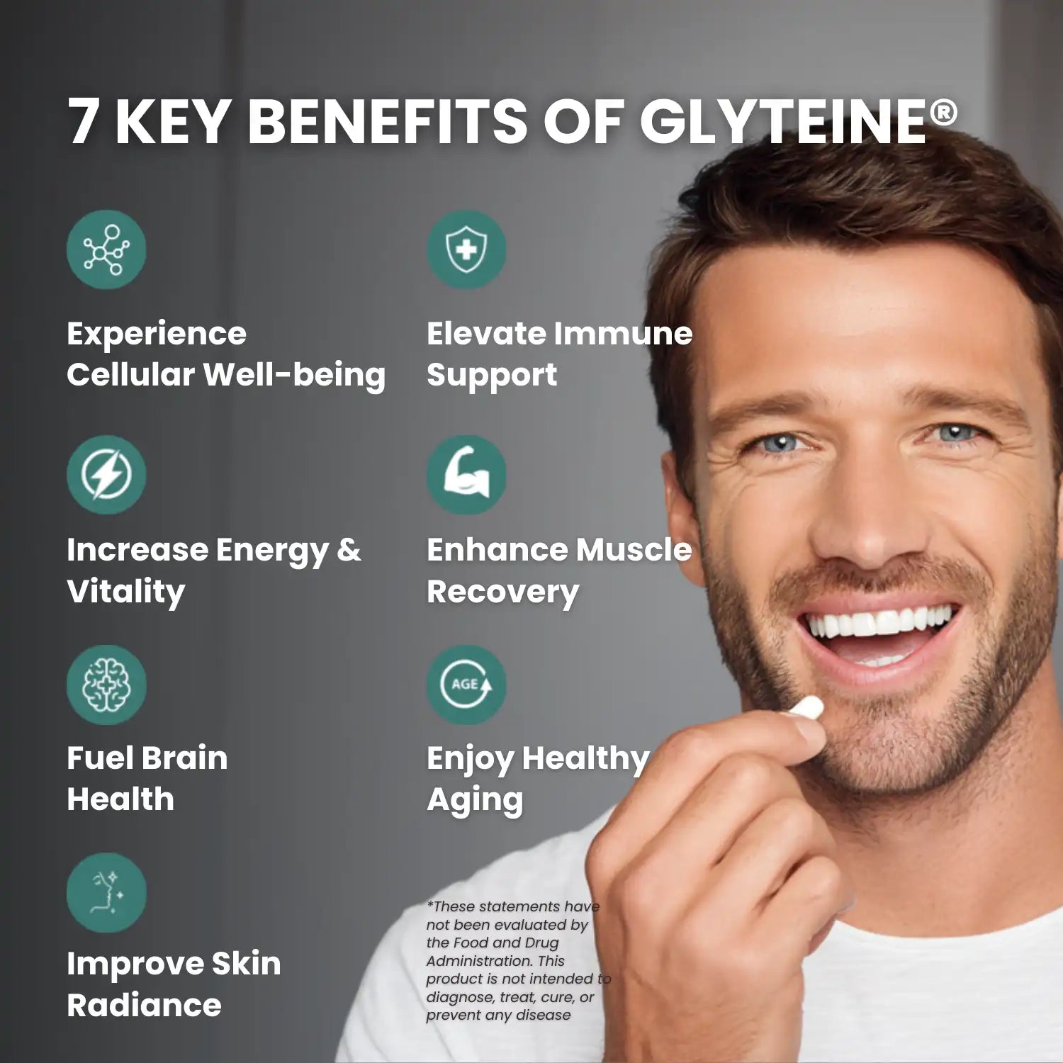 Glutathione Precursor Capsules 400mg - Glyteine | Continual-G Glutathione Precursor Capsules 400mg - Glyteine | Continual-G