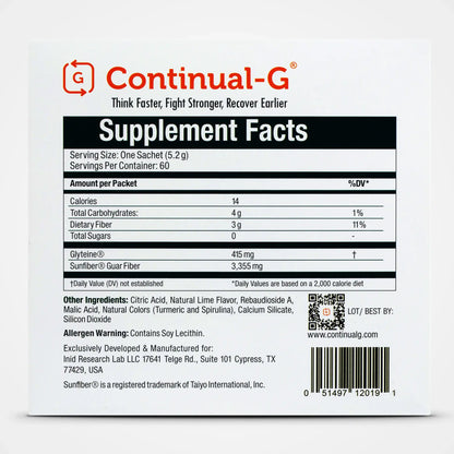 Continual-G Powder Supplement Facts